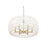 Golden Ellie 6-Light Chandelier, Gold/Bleached White Raphia Rope