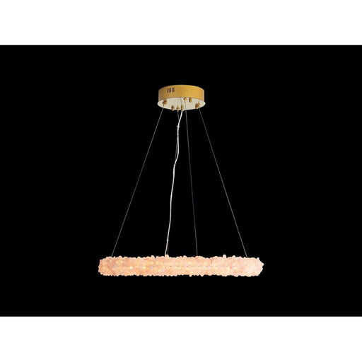 Golden Lighting Corallo 22" LED Ring Chandelier, Coral/No Shade - 6884-22CR