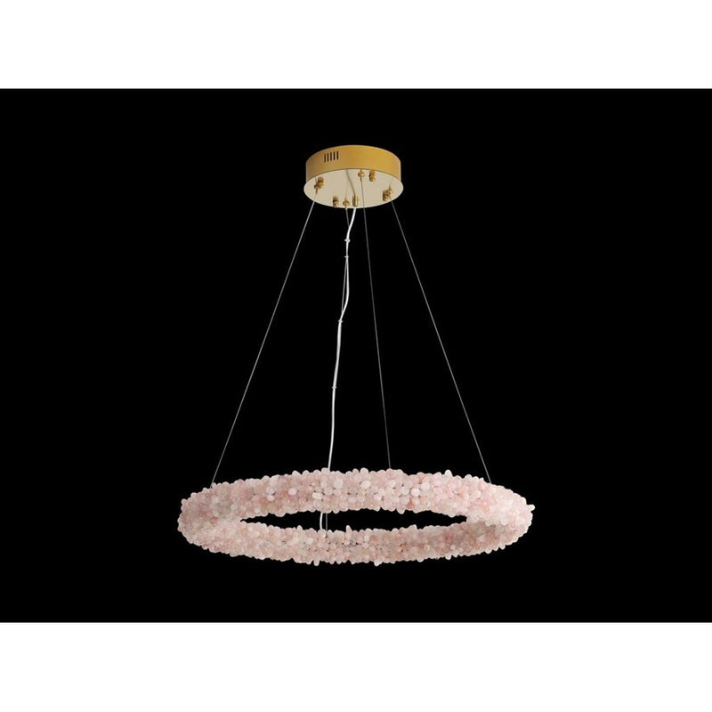 Golden Lighting Corallo 22" LED Ring Chandelier, Coral/No Shade