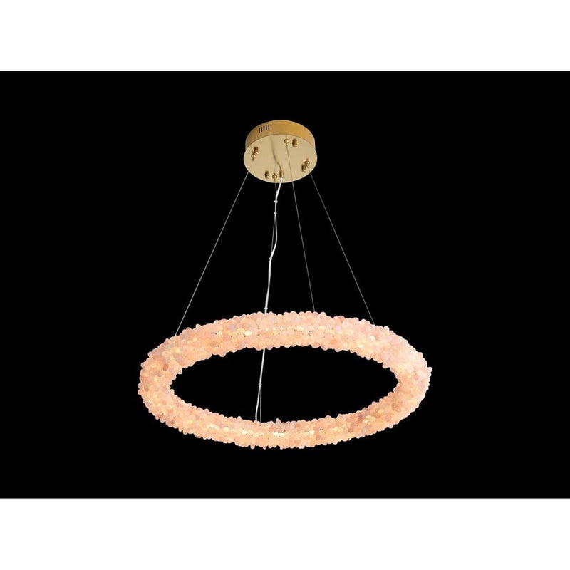 Golden Lighting Corallo 22" LED Ring Chandelier, Coral/No Shade