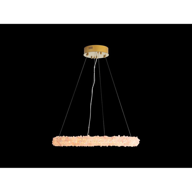 Golden Lighting Corallo 30" LED Ring Chandelier, Coral/No Shade - 6884-30CR