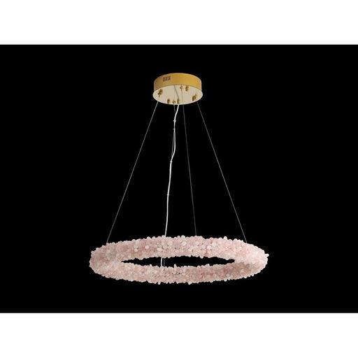 Golden Lighting Corallo 30" LED Ring Chandelier, Coral/No Shade