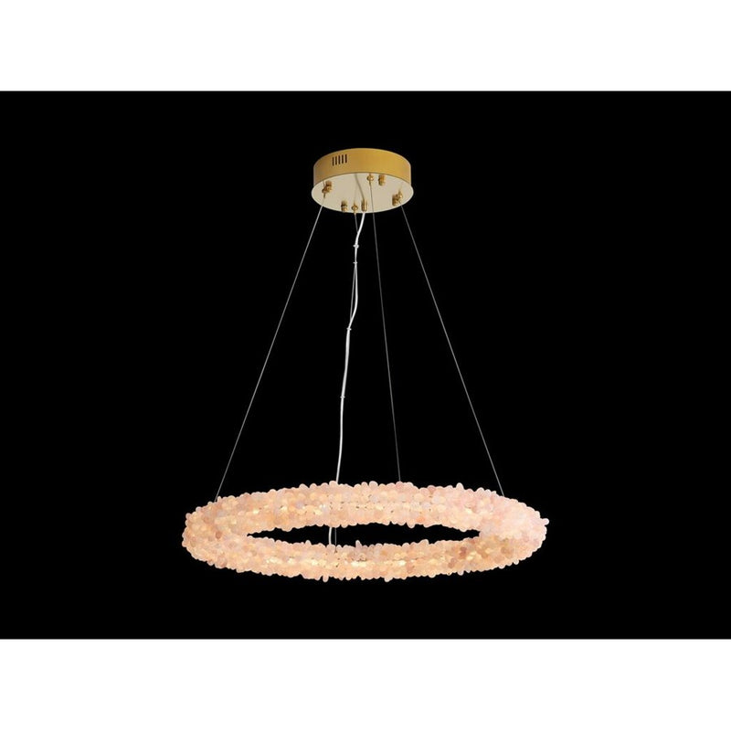 Golden Lighting Corallo 30" LED Ring Chandelier, Coral/No Shade