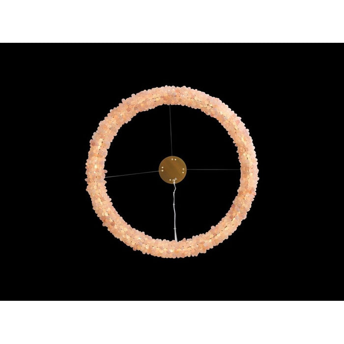 Golden Lighting Corallo 30" LED Ring Chandelier, Coral/No Shade