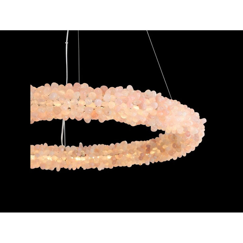 Golden Lighting Corallo 30" LED Ring Chandelier, Coral/No Shade