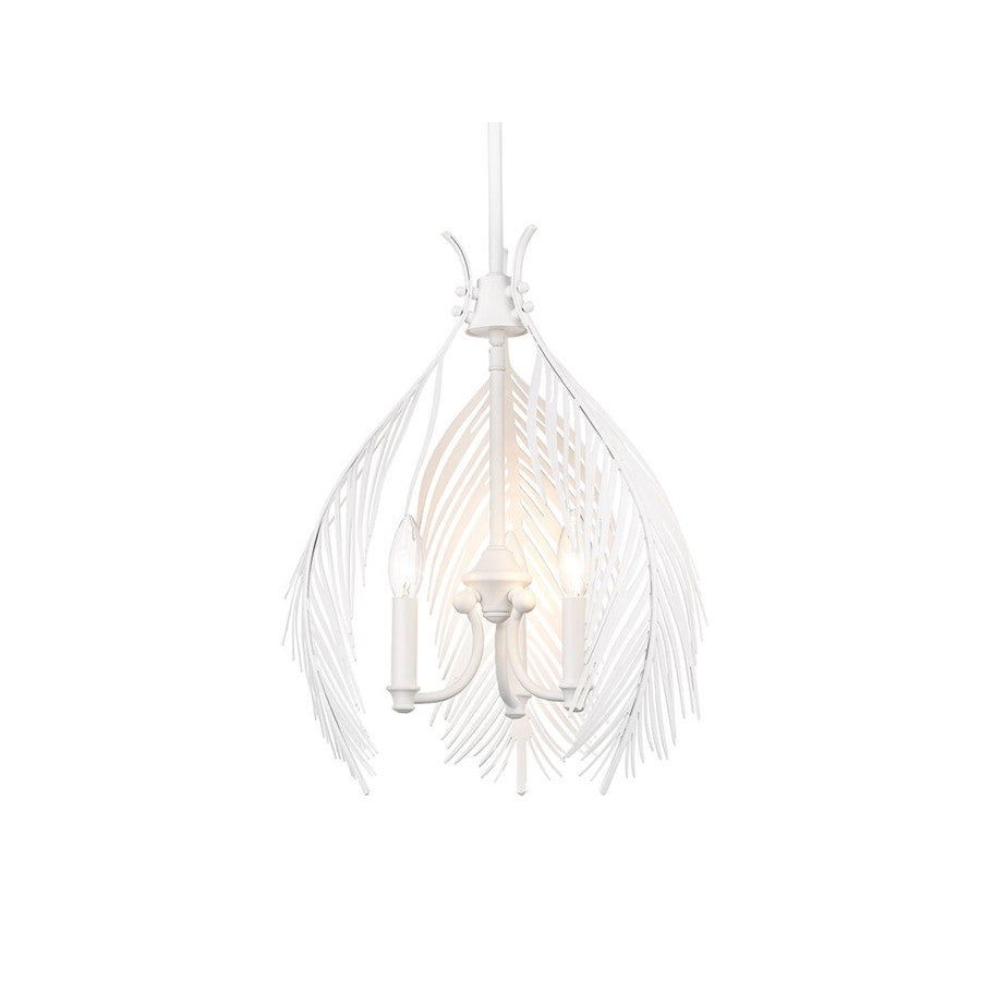 Golden Lighting Cay 3-Light Pendant, Matte White/No Shade - 6930-3PWHT