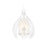 Golden Lighting Cay 3-Light Pendant, Matte White/No Shade