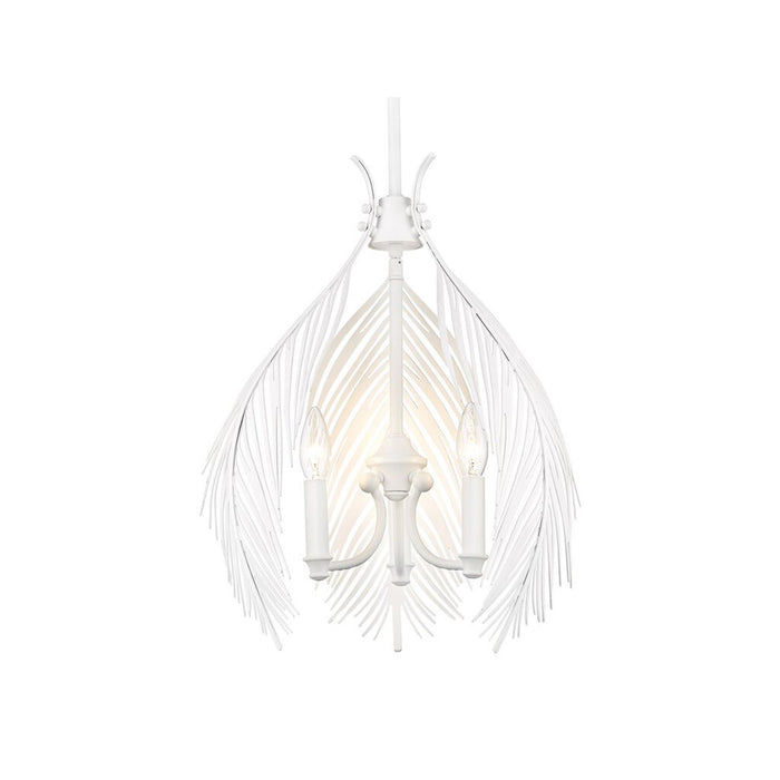 Golden Lighting Cay 3-Light Pendant, Matte White/No Shade