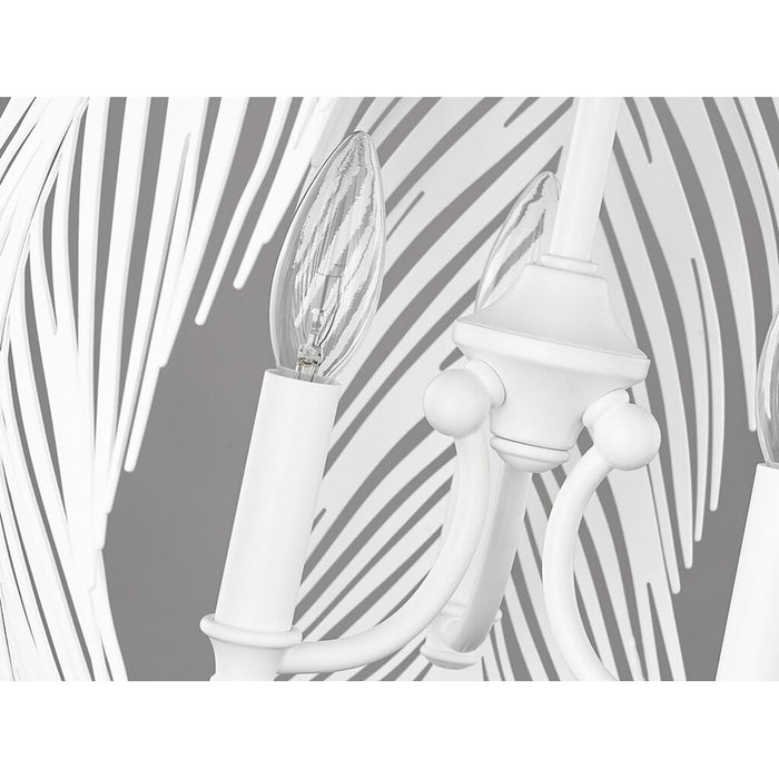 Golden Lighting Cay 3-Light Pendant, Matte White/No Shade