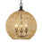 Golden Lighting Florence Pendant, Black/Natural