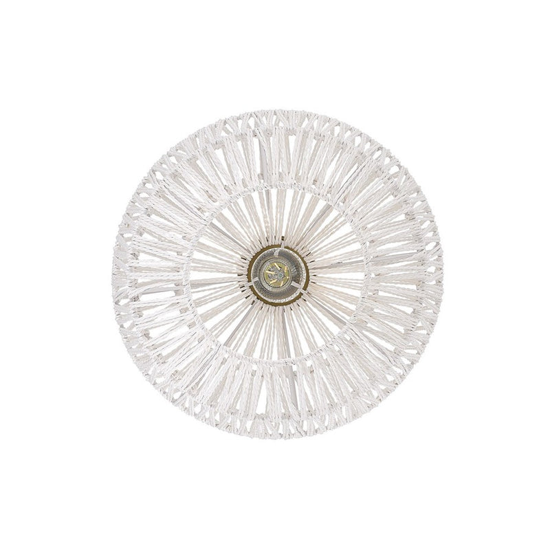 Golden Florence 1-Lt Pendant, Champagne Bronze/White Raphia Rope