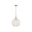Golden Florence 1-Lt Pendant, Champagne Bronze/White Raphia Rope