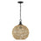 Golden Lighting Florence Pendant, Black/Natural
