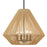Golden Lighting Valentina 4 Light Pendant, Black/Natural Rope