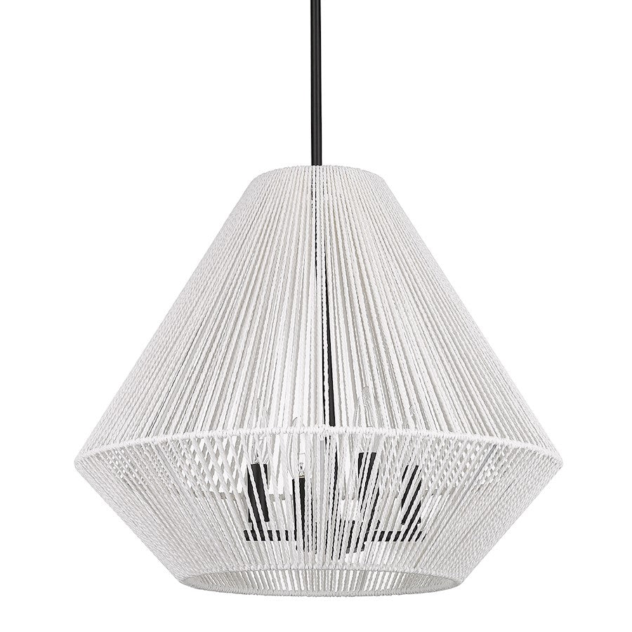 Golden Lighting Valentina 4 Light Pendant, Matte Black