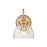 Golden Audra 1-Light Wall Sconce, Champagne Bronze/Clear Glass