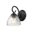 Golden Audra 1-Light Wall Sconce, Matte Black/Clear Glass