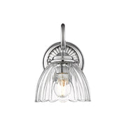 Golden Lighting Audra 1-Light Wall Sconce, Pewter/Clear Glass - 6952-1WCH-CLR