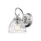 Golden Lighting Audra 1-Light Wall Sconce, Pewter/Clear Glass