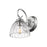 Golden Lighting Audra 1-Light Wall Sconce, Pewter/Clear Glass