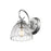 Golden Lighting Audra 1-Light Wall Sconce, Pewter/Clear Glass