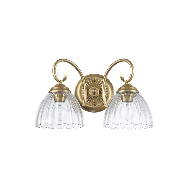 Golden Audra 2-Light Vanity, Brushed Champ Bronze/Clear Glass - 6952-BA2BCB-CLR
