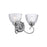 Golden Lighting Audra 2-Light Vanity Light, Chrome/Clear Glass