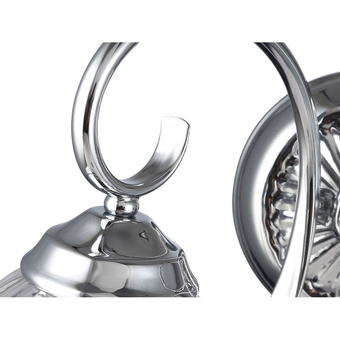 Golden Lighting Audra 2-Light Vanity Light, Chrome/Clear Glass