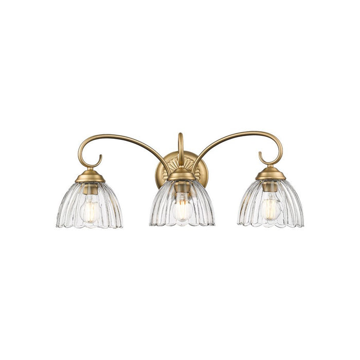 Golden Audra 3-Light Vanity, Champagne Bronze/Clear Glass - 6952-BA3BCB-CLR