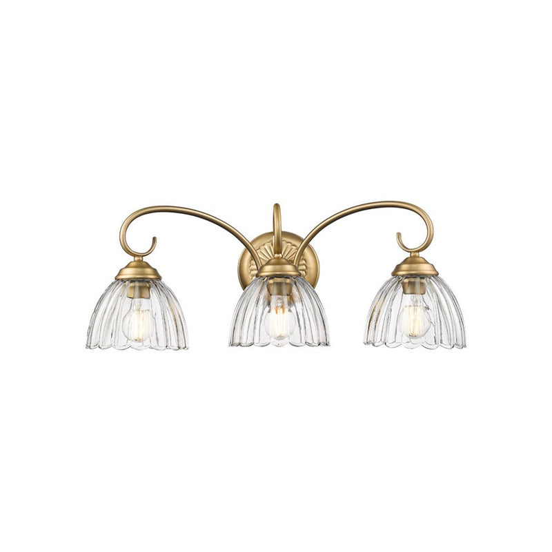 Golden Audra 3-Light Vanity, Champagne Bronze/Clear Glass