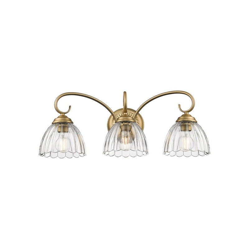 Golden Audra 3-Light Vanity, Champagne Bronze/Clear Glass