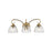 Golden Audra 3-Light Vanity, Champagne Bronze/Clear Glass