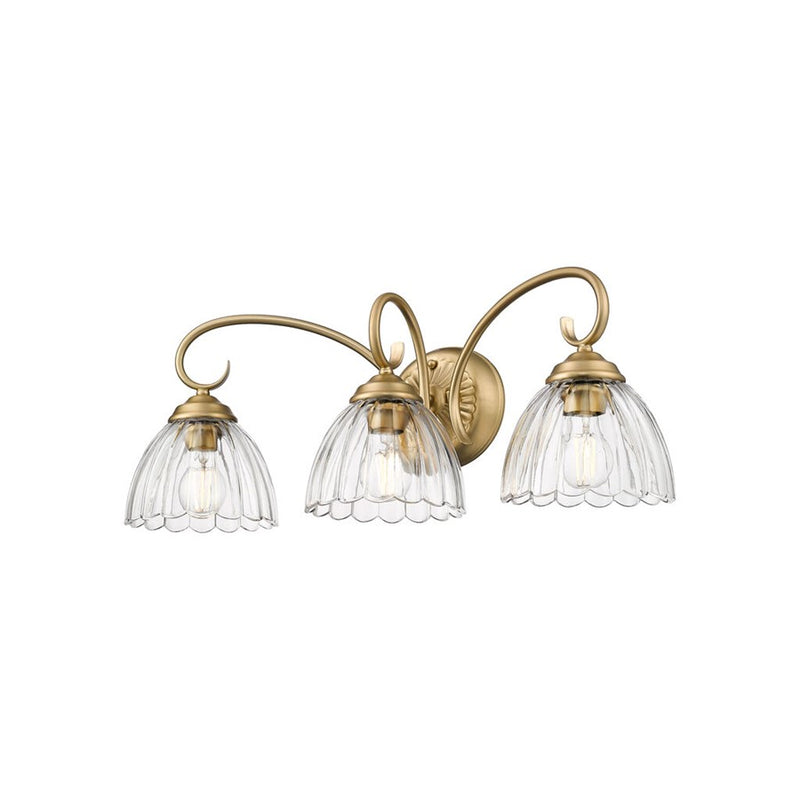Golden Audra 3-Light Vanity, Champagne Bronze/Clear Glass