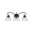 Golden Audra 3-Light Vanity Light, Matte Black/Clear Glass - 6952-BA3BLK-CLR