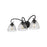 Golden Audra 3-Light Vanity Light, Matte Black/Clear Glass