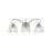 Golden Lighting Audra 3-Light Vanity Light, Pewter/Clear Glass