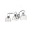 Golden Lighting Audra 3-Light Vanity Light, Pewter/Clear Glass