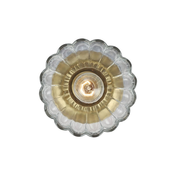 Golden Audra 1-Light 7" Semi-Flush, Champ Bronze/Clear Glass