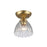 Golden Audra 1-Light 7" Semi-Flush, Champ Bronze/Clear Glass