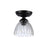 Golden Audra 1-Light 7" Semi-Flush, Matte Black/Clear Glass