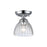 Golden Lighting Audra 1-Light 7" Semi-Flush, Chrome/Clear Glass