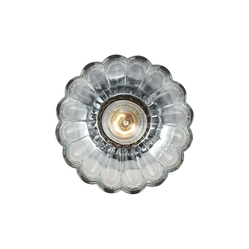 Golden Lighting Audra 1-Light 7" Semi-Flush, Chrome/Clear Glass