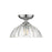 Golden Lighting Audra 1-Light Semi-Flush, Pewter/Clear Glass