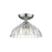 Golden Lighting Audra 1-Light Semi-Flush, Pewter/Clear Glass