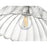 Golden Lighting Audra 1-Light Semi-Flush, Pewter/Clear Glass