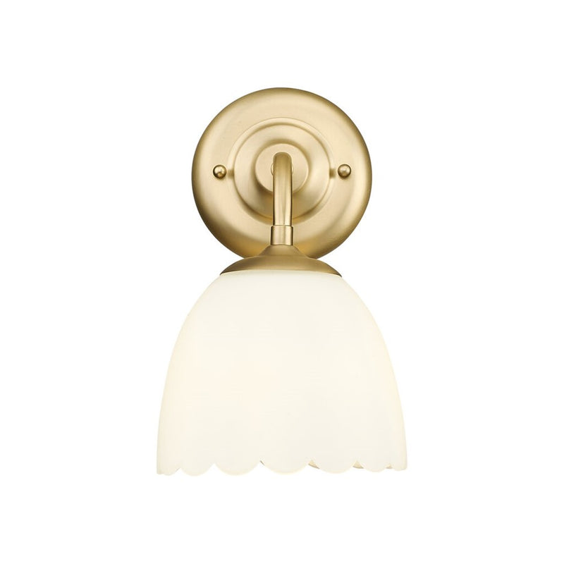Golden Dorinda 1-Light Wall Sconce, Champagne Bronze/Opal Glass