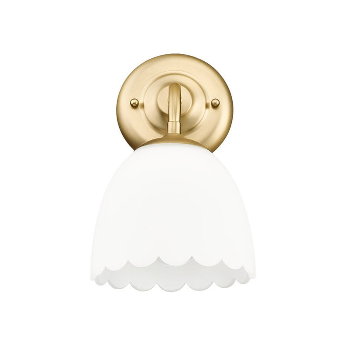 Golden Dorinda 1-Light Wall Sconce, Champagne Bronze/Opal Glass