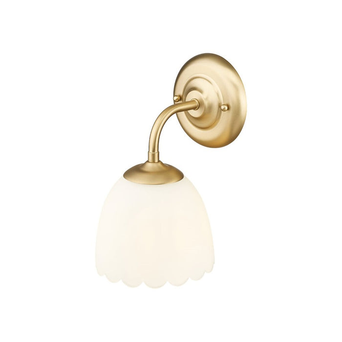 Golden Dorinda 1-Light Wall Sconce, Champagne Bronze/Opal Glass