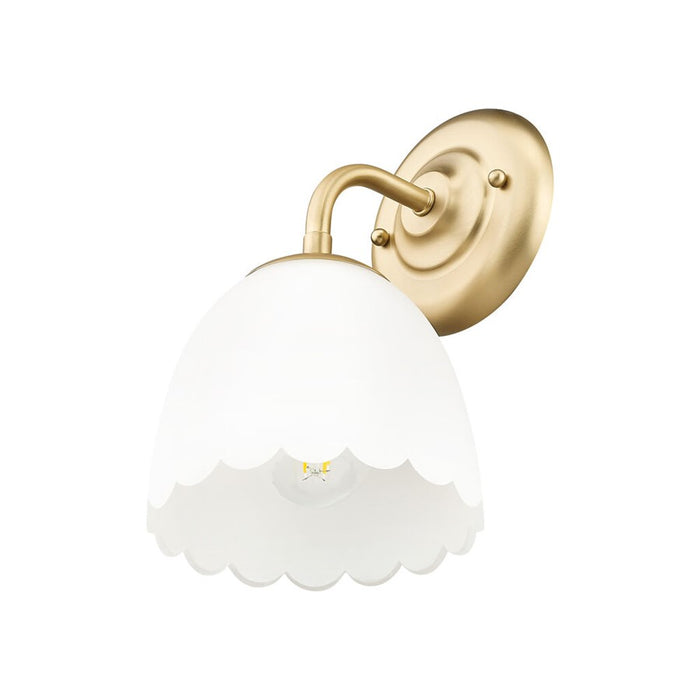 Golden Dorinda 1-Light Wall Sconce, Champagne Bronze/Opal Glass