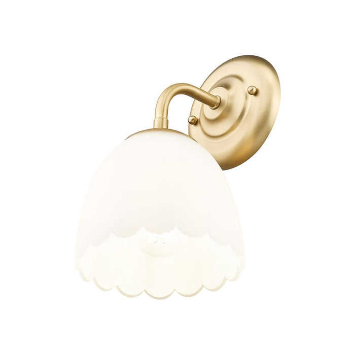 Golden Dorinda 1-Light Wall Sconce, Champagne Bronze/Opal Glass